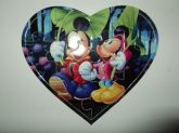 Quebra Cabeça Coração Mickey e Minnie 10 peças - Mod. 02