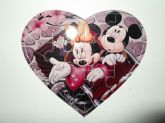 Quebra Cabeça Coração Mickey e Minnie 10 peças
