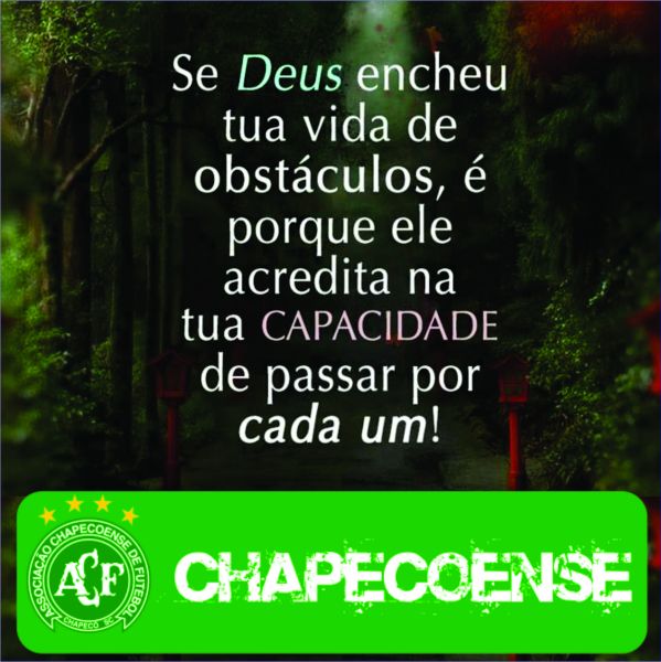 Azulejo - Chapecoense Mensagem de Conforto